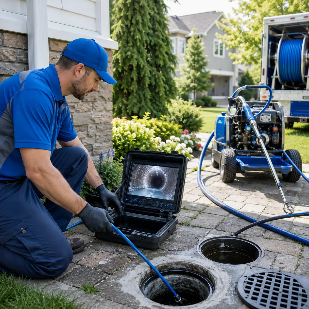 Outdoor drain cleaning professionals serving Farmington, ME