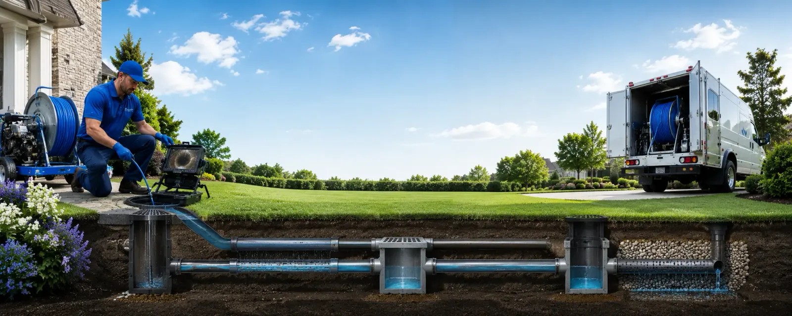 Outdoor drain cleaning information for Farmington, ME